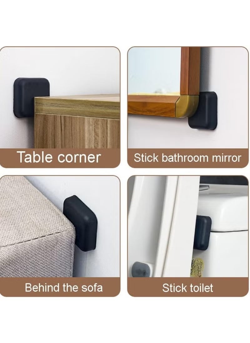 Arabest 6 Pack Door Stoppers Wall Protector Silicone Door Knob Guard Shield with Self Adhesive Bumper Pad and Silencer for Wall and Door Knob Stopper Protection  - Image 3