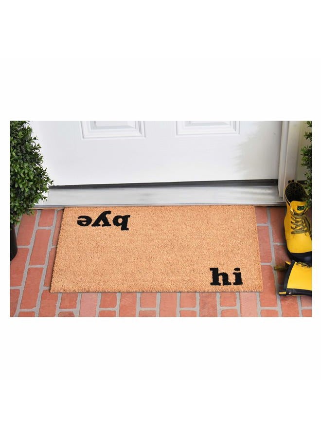 Calloway Mills 100501729 مرحبًا وداعًا حصيرة مدخل، 17" × 29"، طبيعي/أسود - Image 3