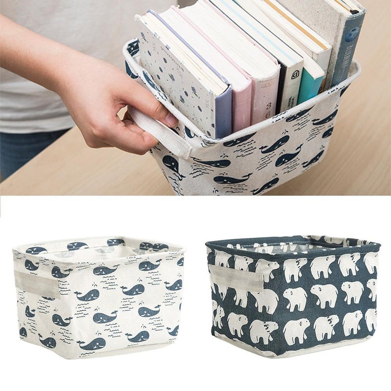 Fabric storage boxes, cotton and linen storage boxes, desktop storage boxes, cosmetic storage baskets, and underwear storage baskets. - Image 5