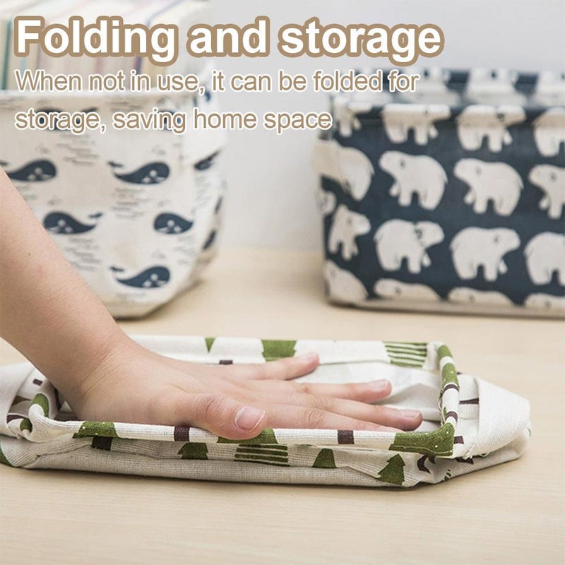 Fabric storage boxes, cotton and linen storage boxes, desktop storage boxes, cosmetic storage baskets, and underwear storage baskets. - Image 4