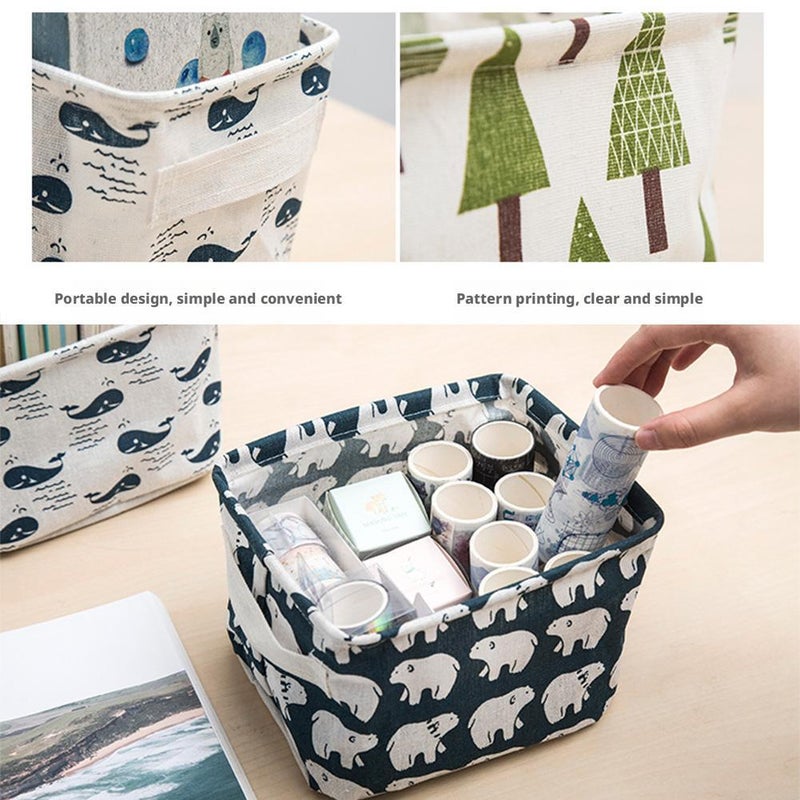 Fabric storage boxes, cotton and linen storage boxes, desktop storage boxes, cosmetic storage baskets, and underwear storage baskets. - Image 3