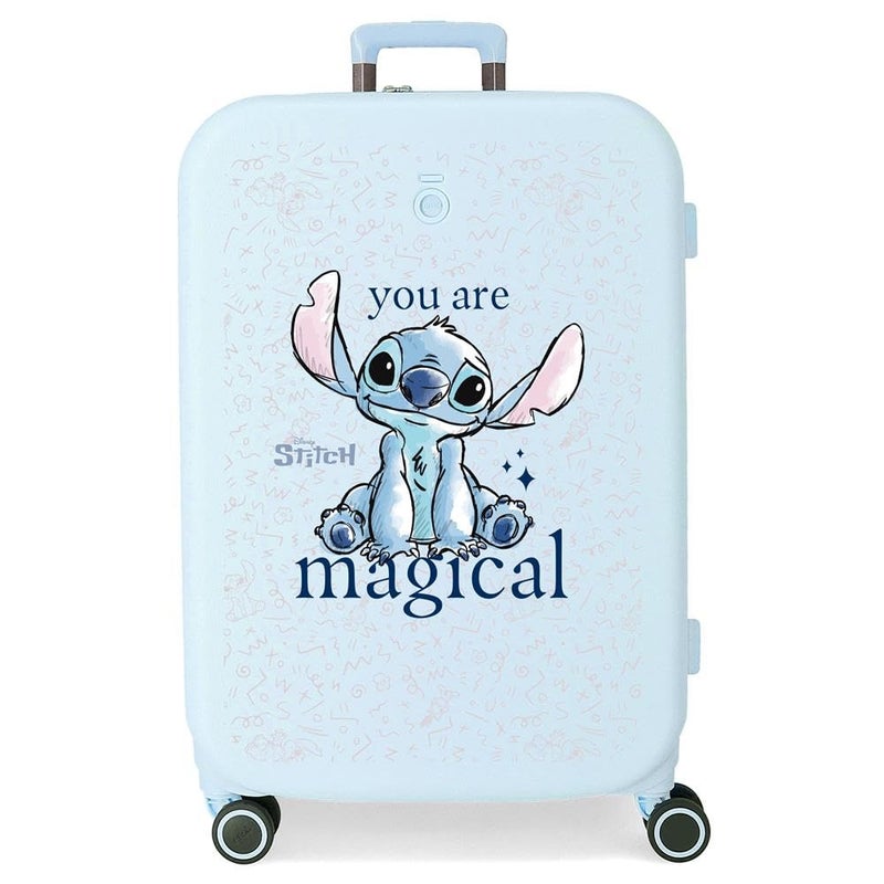Disney Disney Joumma Bags Stitch You Are Magical Cabin Suitcase Set, Made of ABS, a Durable and Lightweight Material, Side Combination Closure, Are Magical, Medium Suitcase  - Image 1