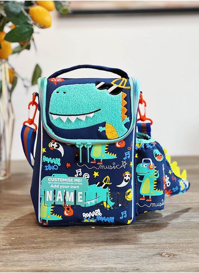hibobi 3pcs with Lunch Bag Lunch Box and Water Bottle, Featuring a Stylish Design, Easy to Carry, Perfect for School, Travel, and Outdoor Activities  - Image 3