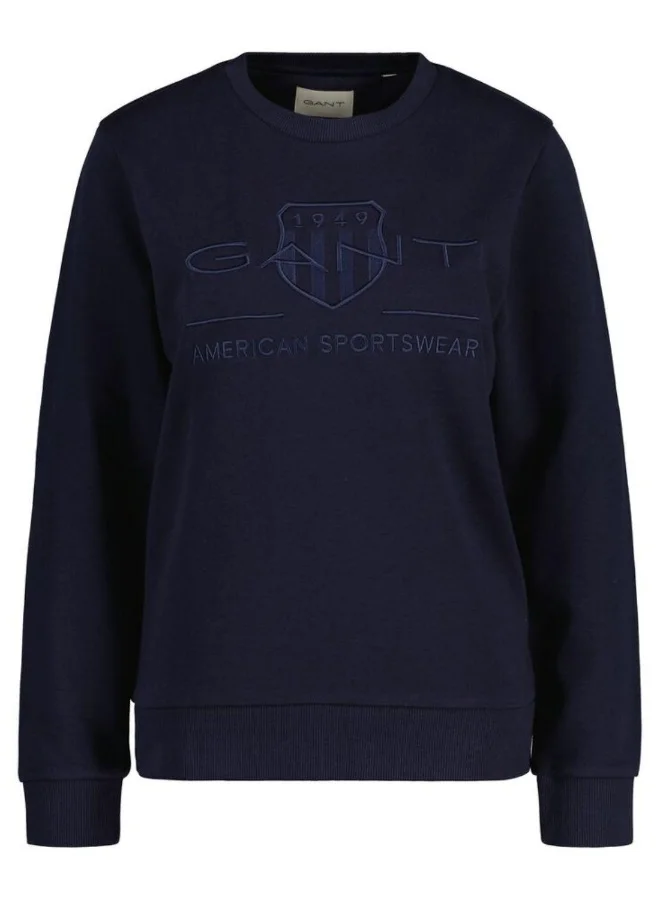 غانت Gant Tonal Shield Crew Neck Sweatshirt