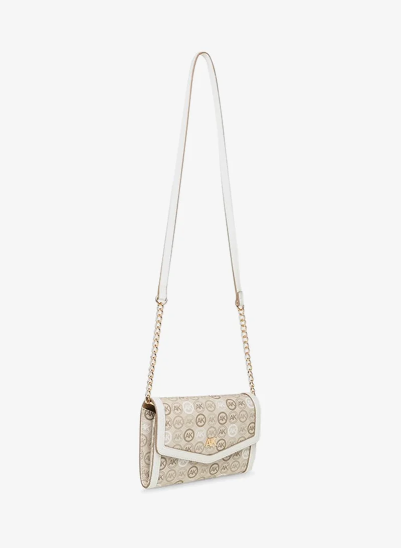 ANNE KLEIN Anne Klein Monogram Patterned Flap Crossbody Bag