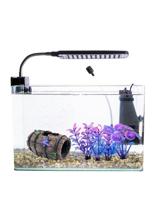 Generic Fish Tank Decoration Betta Fish Tank Decorations Accessories for Aquarium Tank, Starfish Barrel x 1pc, Aquatic Plants x 4pcs  - Image 4