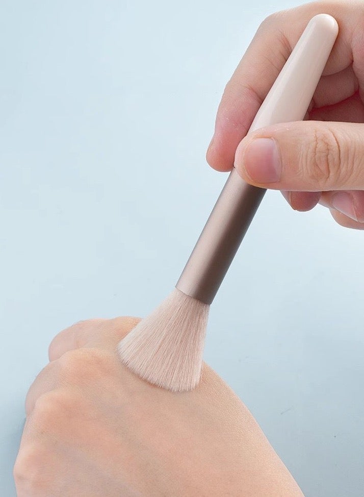 8-Piece Travel Makeup Brush Set – Premium Synthetic Fiber Brushes with Pouch | Bridal, Bridesmaid & Bachelorette Gift (Includes Angled Blush Brush) - Image 5