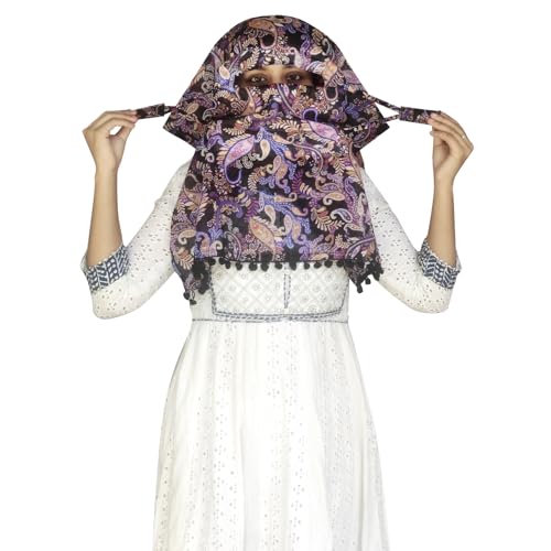 Tolexo Rayon cotton scarf cum mask free size with Hook and Loop tape closer-printed-free size (Multicolor6) - Image 2