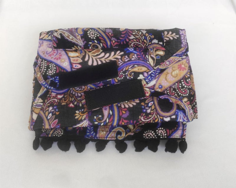 Tolexo Rayon cotton scarf cum mask free size with Hook and Loop tape closer-printed-free size (Multicolor6) - Image 4