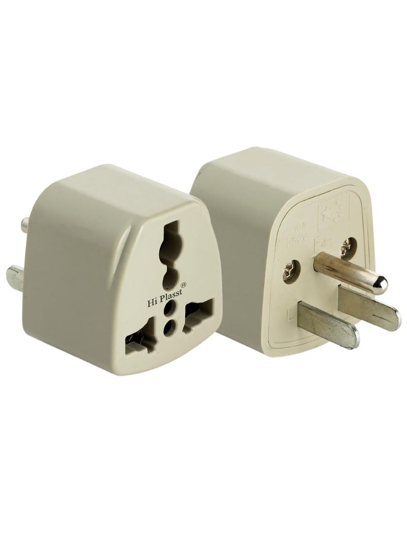 HI PLASST PINS N PLUGS HiPLASST India to USUSA Converter Plug Type B Pack of 1 3Pin Universal Electrical Adapter Travel Charger Adaptor for Canada Thailand Mexico Canada Japan Brazil Philippines  - Image 1