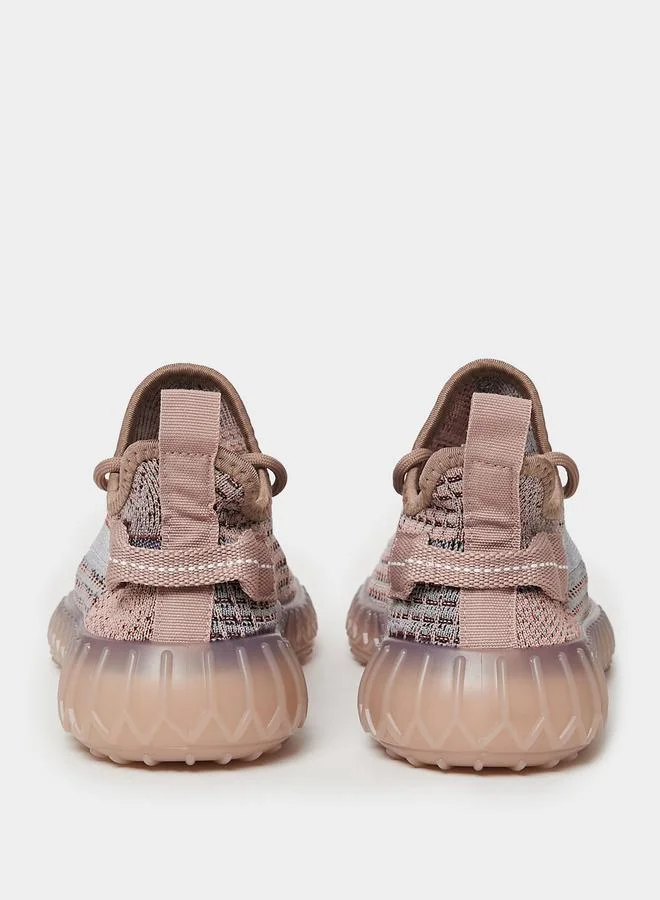 Styli Styli Colorblock Textile Knitted Upper Sneakers