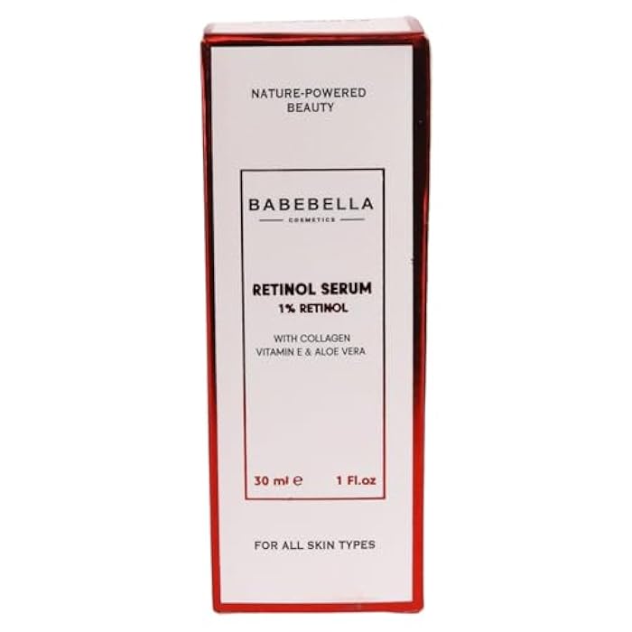 Babebella Cosmetics Retinol Serum, Advanced Formula with Collagen, Vitamine E & Aloe Vera, Anti-Aging Face Serum for Wrinkle Reduction, Firming, and Deep Hydration, Smooths Fine Lines, 30ml - Image 4