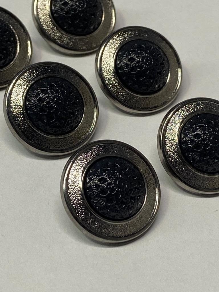 Karan Tuhafiye Karan Haberdashery Trench Coat and Vest Button, Plastic Silver and Frame 6 pcs 2 cm - Image 2