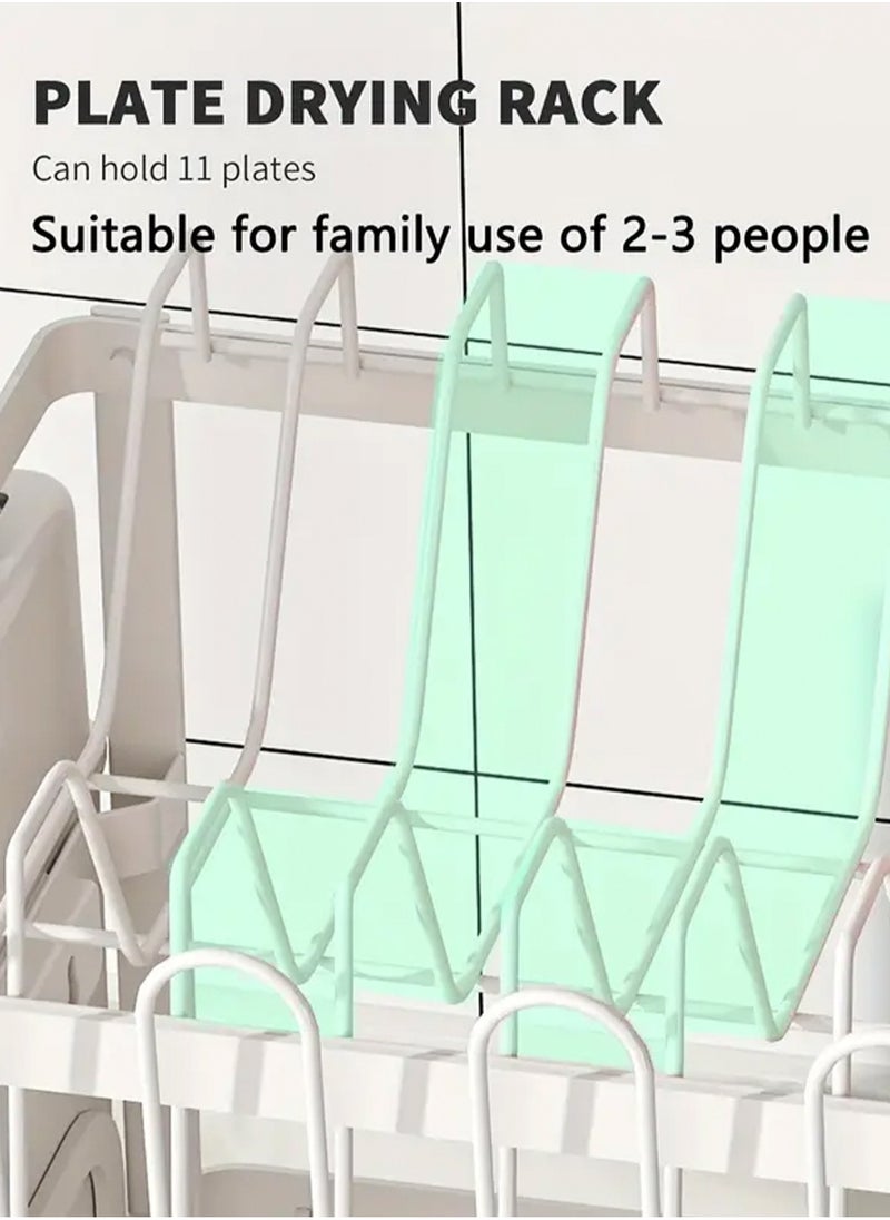 LOOPITYS Stainless steel tableware storage rackdishwashing rack, kitchen storage rack multi-functional dish rack tableware storage rack tableware drain rack kitchen utensils and dishes storage chopstick storage knife holder cup holder  - Image 3