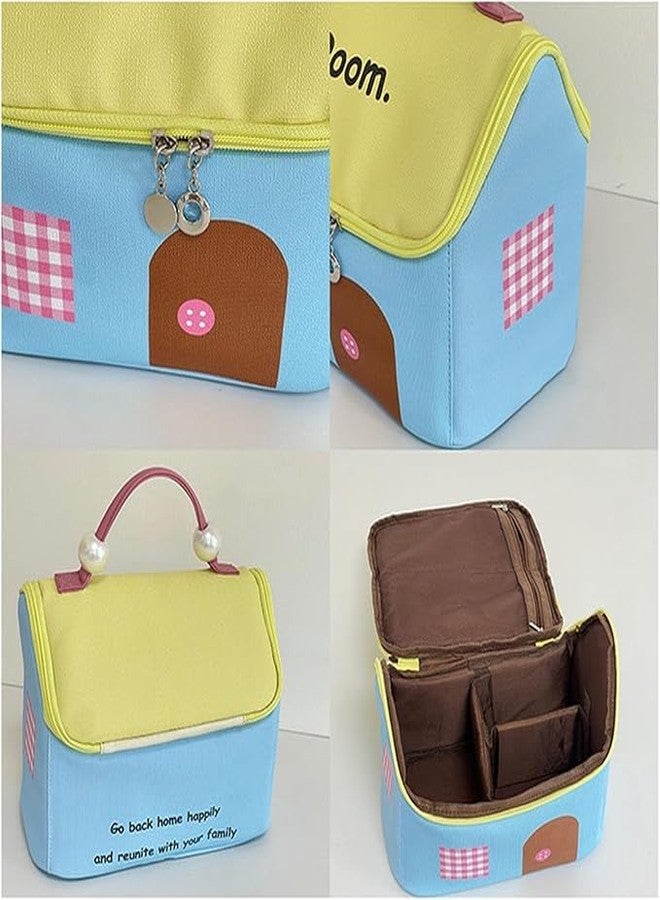 ACROWN Makeup Organizer Pouch Professional Large Cosmetic Bag with Big Compartment, Makeup Brush Holder Room-muticolour - Image 2