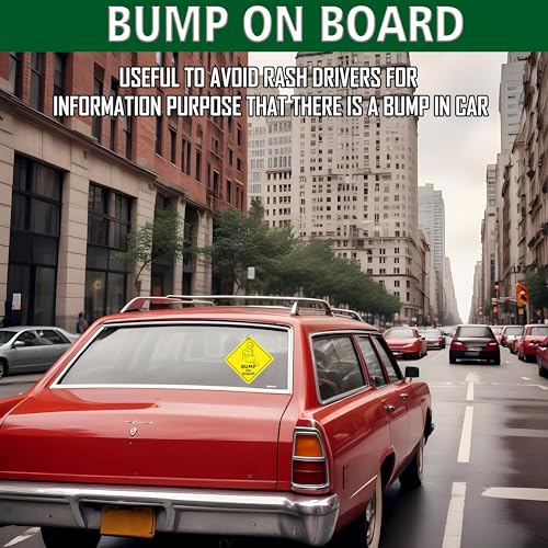 Goelite Bump On Board Kids Safety Warning for Pregnant Women with Suction Cup Window Sign Sticker for Car - Image 4