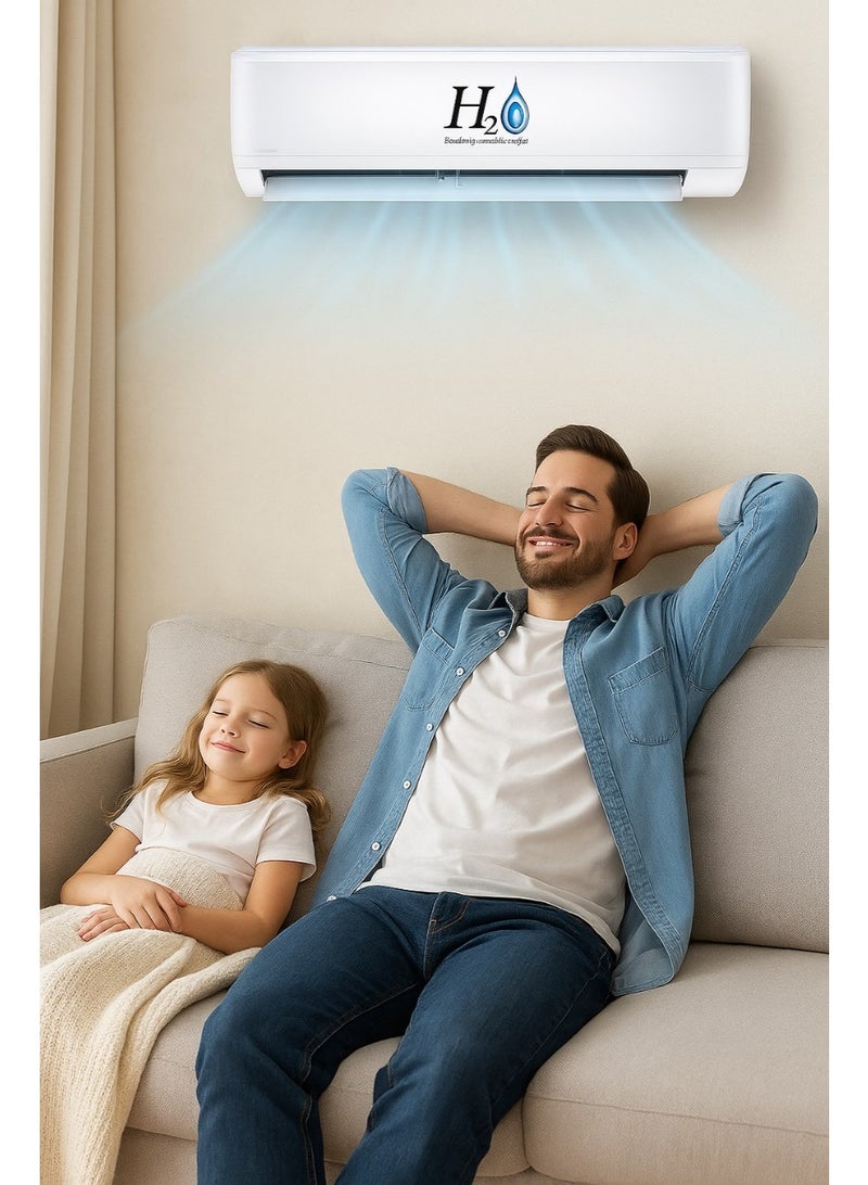 H2O 1.5 Ton Rotary Split Air Conditioner – Model H2AC18K3S | T3 Tropical Compressor | Fast Cooling | 4-Way Swing | Energy Efficient | R410A Refrigerant | Auto Restart | Gold Fin Technology – Ideal for Medium to Large Rooms - Image 3