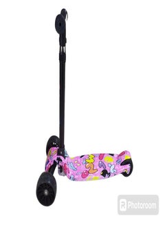 Generic Scooter For Kids, 3 Colorful Flashed Wheel, Kick Scooter With Foldable & Height Adjustable Handle (Letters)  - Image 2