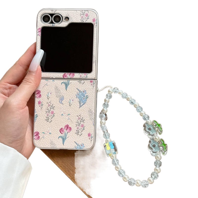 غطاء واقي | Clear, Antique White Plastic | مقاوم للصدمات | حماية من السقوط | مقاوم للصدمات لـ Samsung Galaxy Z Flip 4 - Image 2