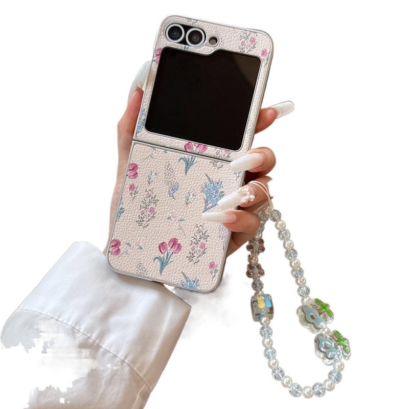غطاء واقي | Clear, Antique White Plastic | مقاوم للصدمات | حماية من السقوط | مقاوم للصدمات لـ Samsung Galaxy Z Flip 4 - Image 1