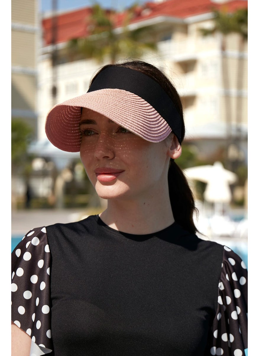 Remsa Mayo Remsa Swimsuit Powder Folding Straw Visor Hat Sunscreen Visor Rş-43  - Image 1