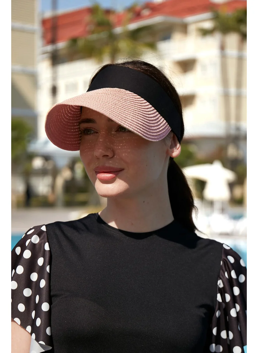 Remsa Mayo Remsa Swimsuit Powder Folding Straw Visor Hat Sunscreen Visor Rş-43