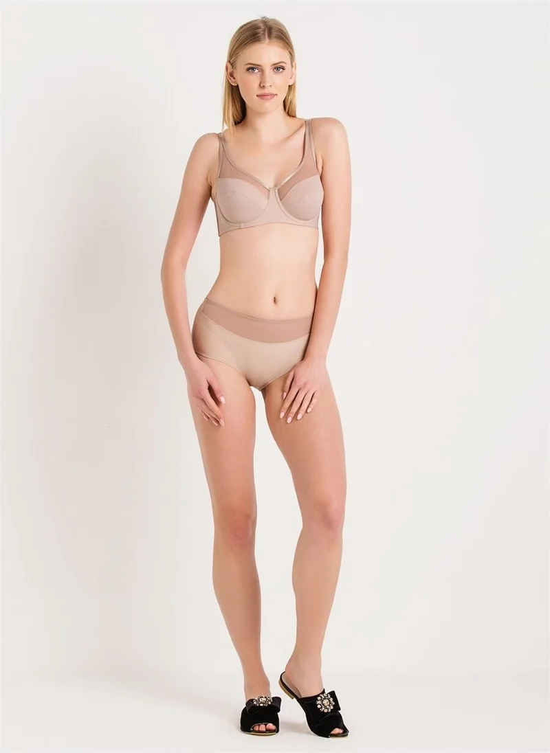 Magic Form 3983 Plain Fabric Tulle Gathering Large Size Hollow Underwire Bra
