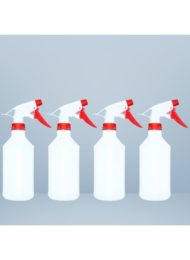 AKC زجاجة رش بلاستيكية (4 عبوات، 400 مل، متعددة الاستخدامات) زجاجات رش ثقيلة الوزن مقاومة للتسرب ضبابية فارغة زجاجة ماء لتنظيف الحلول زراعة الحيوانات الأليفة مع فوهة قابلة للتعديل وقياسات - Image 1