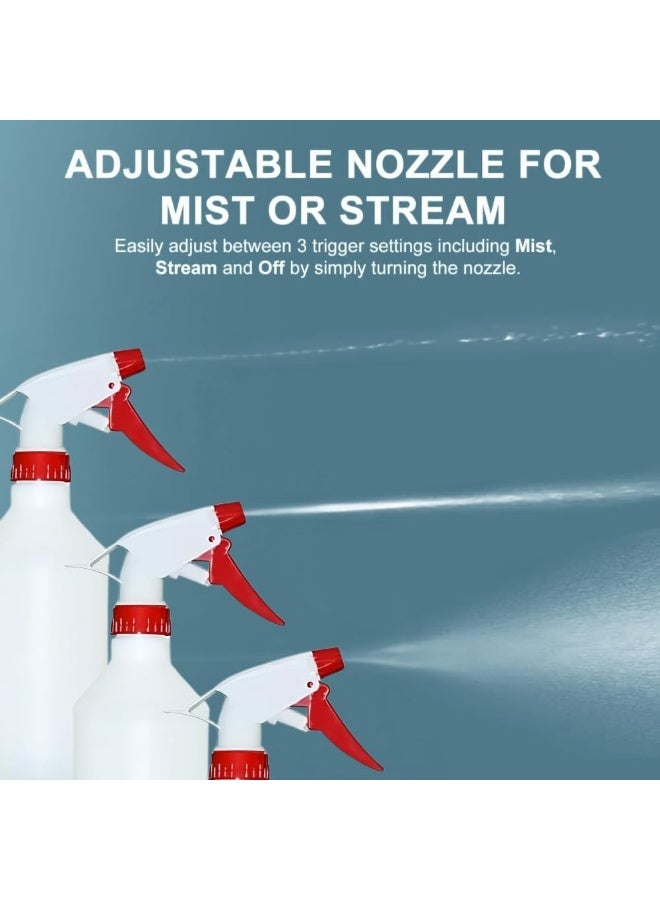 AKC زجاجة رش بلاستيكية (4 عبوات، 400 مل، متعددة الاستخدامات) زجاجات رش ثقيلة الوزن مقاومة للتسرب ضبابية فارغة زجاجة ماء لتنظيف الحلول زراعة الحيوانات الأليفة مع فوهة قابلة للتعديل وقياسات - Image 2