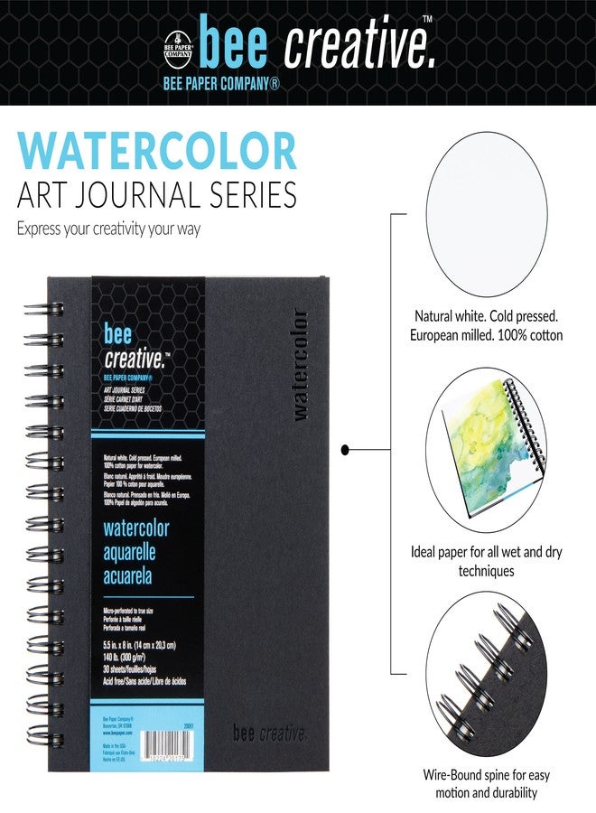 Bee Paper Company Bee Paper - 5.5"x 8" Bee Creative Watercolor Journal - Image 4