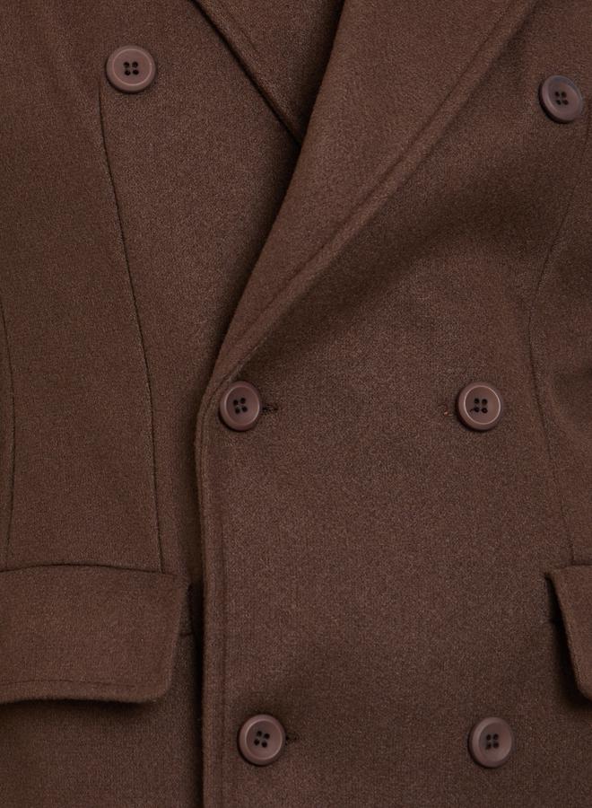 ستايلي معطف طويل بملمس صوف - Image 4