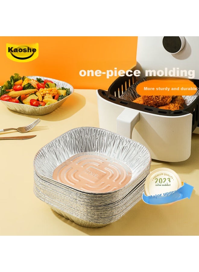 kaulus Kao Le Baked Rotisserie Aluminum Foil Air Fryer Trays, Foil Bowls, 50 Pieces, Square 18.8cm, Oil-proof Aluminum Foil Containers - Image 3