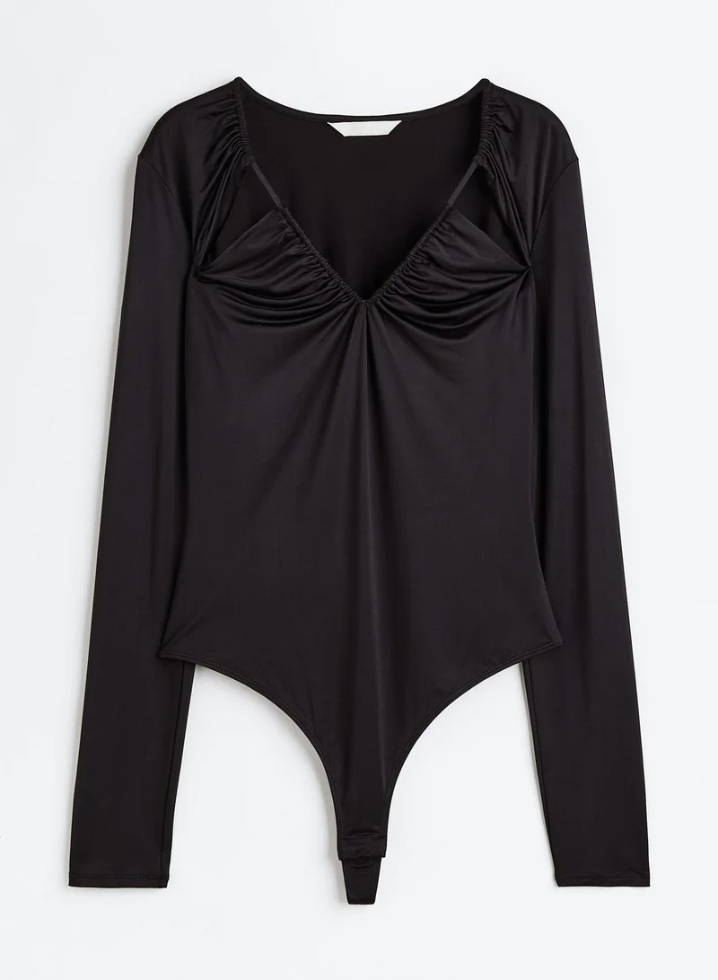 H&M Cut Out High Leg Bodysuit