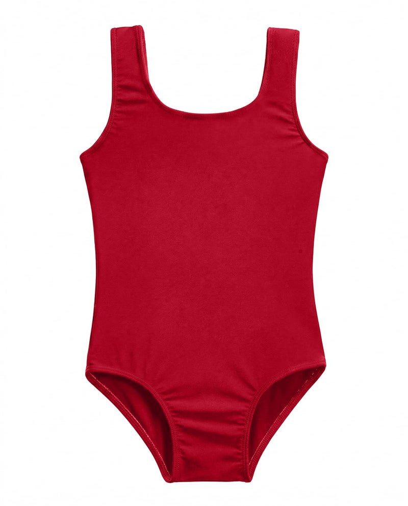City Threads Girls Bathing Suit One Piece UPF 50+ Made in USA, Tank Swimsuits Girls Swimwear (Red, 12) - Image 2