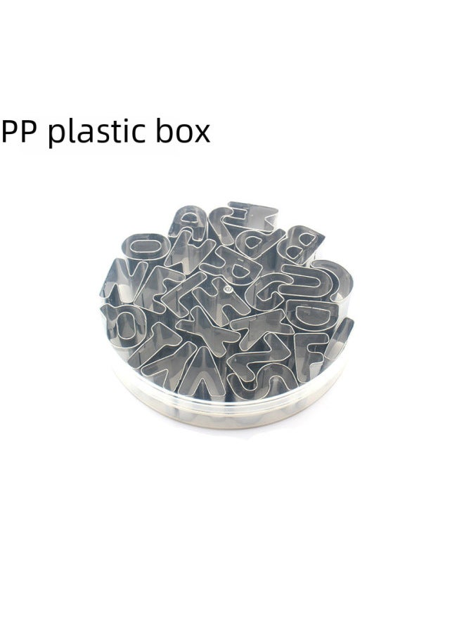 Stainless Steel 26-letter Cookie Cutter Chocolate Biscuit Mold Diy Baking Set Alphabet Shaped Pastry Tools For Daily Use-Specifications:PP Plastic Box - Image 4