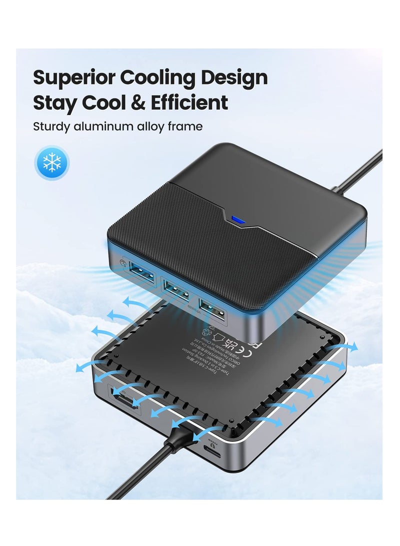 KASTWAVE موزع USB C 5 في 1، محطة إرساء USB C مع HDMI 4K، شحن PD بقوة 60 وات، منفذ USB بسرعة 5 جيجابت في الثانية، منفذان USB بسرعة 480 ميجابت في الثانية، محول متعدد المنافذ من النوع C للكمبيوتر المحمول - Image 3