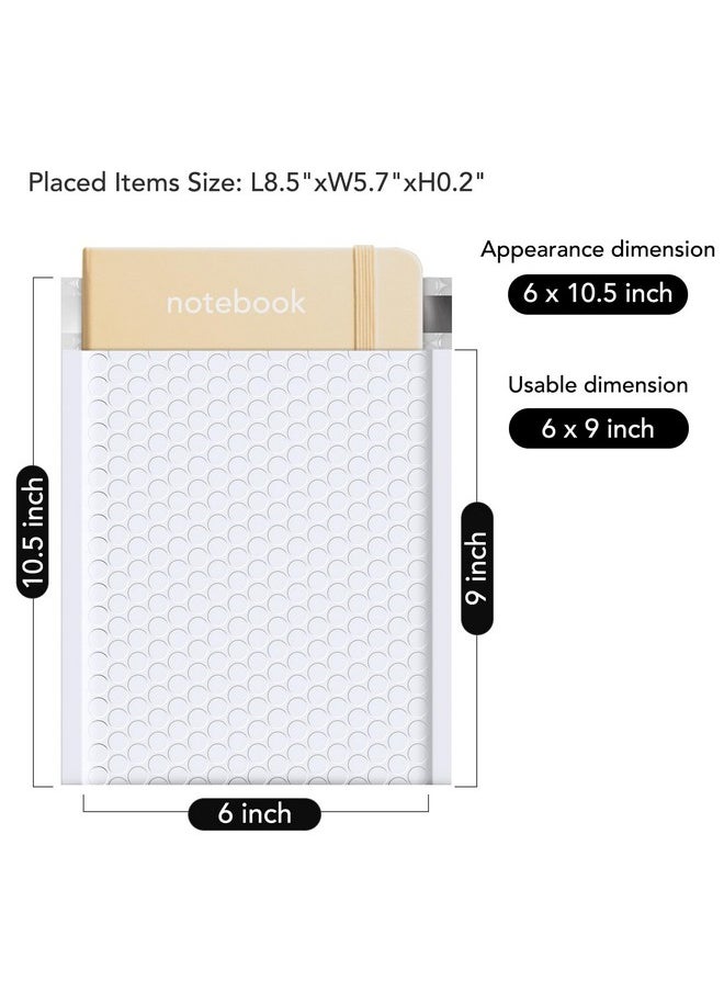 Fuxury Fuxury Bubble Mailer 6x10" 100 Pack White Bubble Mailers Usable Size 6x9" Self Seal Padded Mailing Envelopes Opaque Bubble Padded Mailer for Small Business Mailing Jewelry Makeup Small Items  - Image 2
