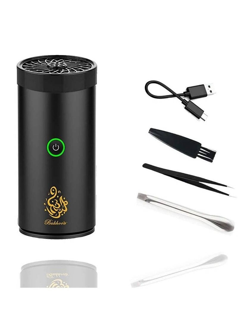 Fairywill Electric Incense Mini Car Incense Burners Decort for Car, Home, Usb Rechargeable Gift (BLACK)  - Image 2