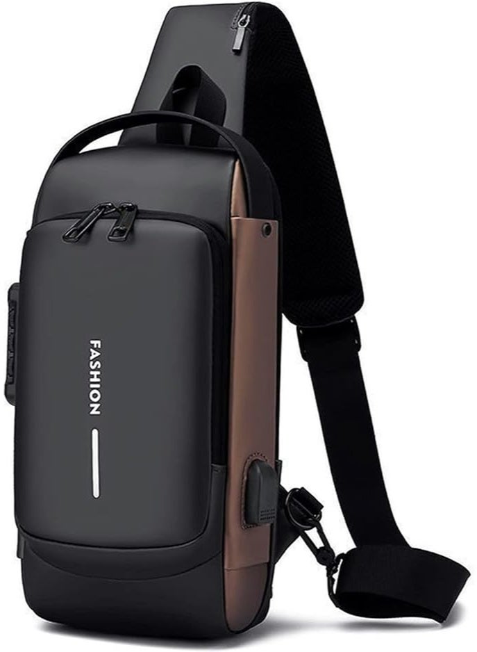 FASHION Waterproof Anti Theft Designer Unisex Travel Crossbody Sling Bag Chest Pack with USB charging single shoulder crossbody bag - Image 1