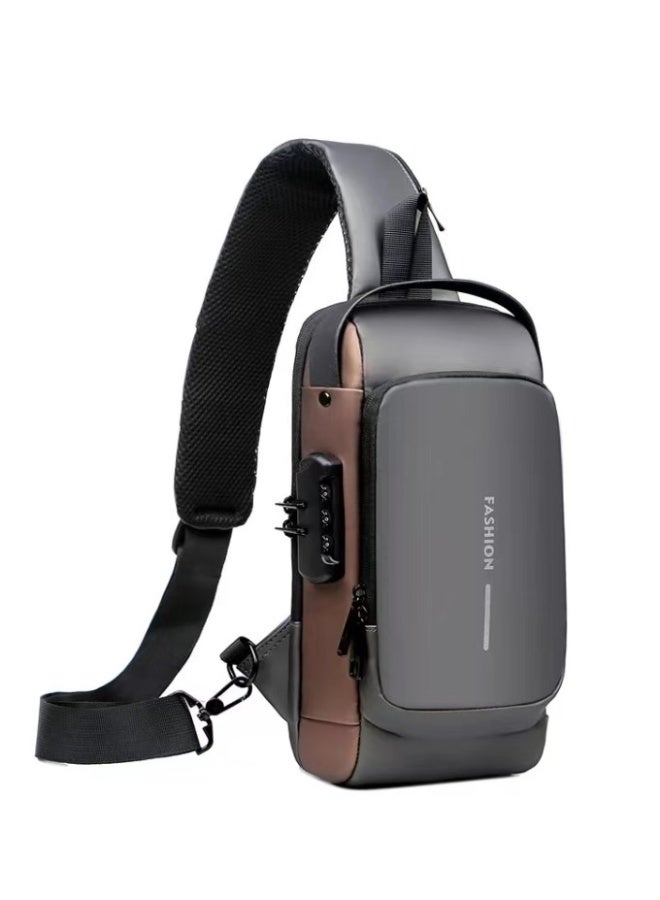 FASHION Waterproof Anti Theft Designer Unisex Travel Crossbody Sling Bag Chest Pack with USB charging single shoulder crossbody bag - Image 2