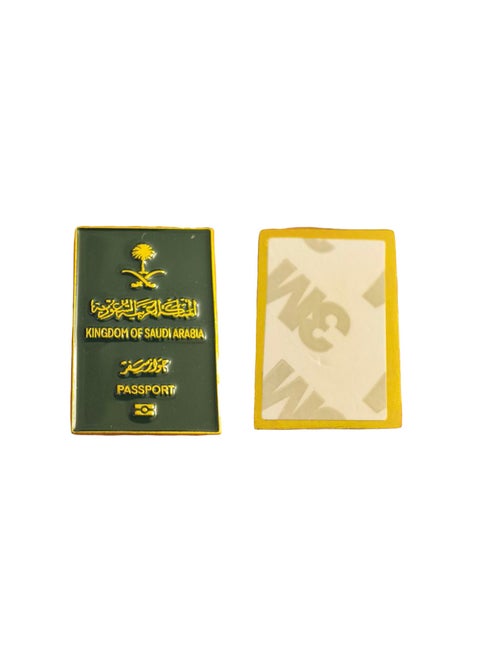 Saudi Passport Shape Metal Sticker for Mobile or Any Smooth Surface