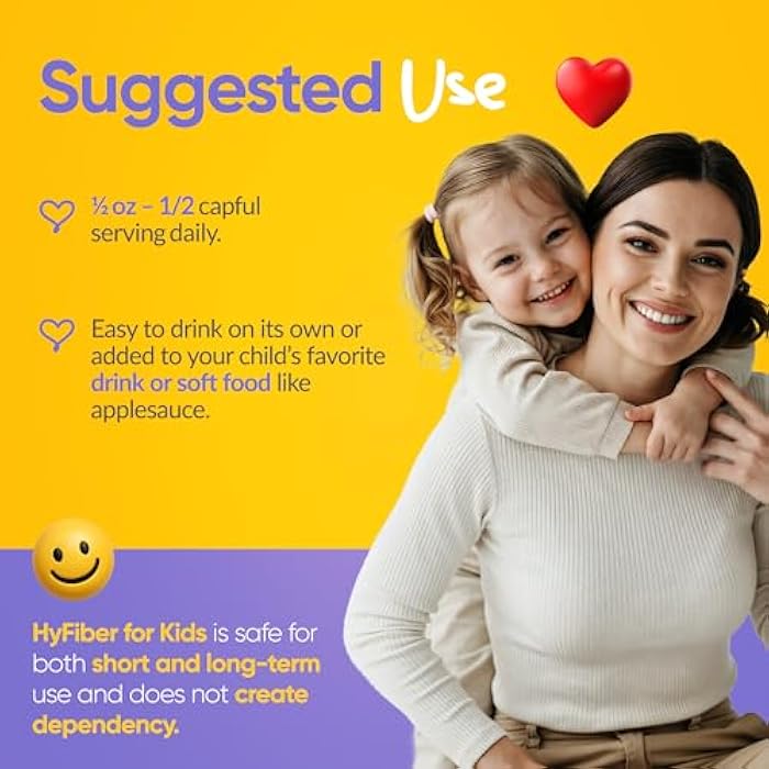 Medtrition HyFiber Liquid Fiber for Kids in Only One Tablespoon, Supports Regularity and Softer Stools, FOS Prebiotics for Gut Health, 6 Grams of Fiber, 32 Servings per Bottle - Image 5