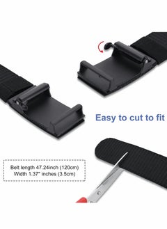 Excefore Mens Belt, Nylon Canvas Belt with Heavy Duty Flip-Top Solid Metal Buckle, 1.5" Can Pruning Outdoor Sports Belt  - Image 3