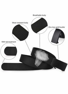 Excefore Mens Belt, Nylon Canvas Belt with Heavy Duty Flip-Top Solid Metal Buckle, 1.5" Can Pruning Outdoor Sports Belt  - Image 4