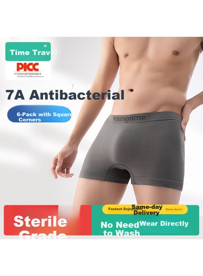 Sometimes Disposable Men'S Boxer Briefs Plus Size Travel Portable 6-Pack 2Xl Size [160-200 Lbs] - Image 1