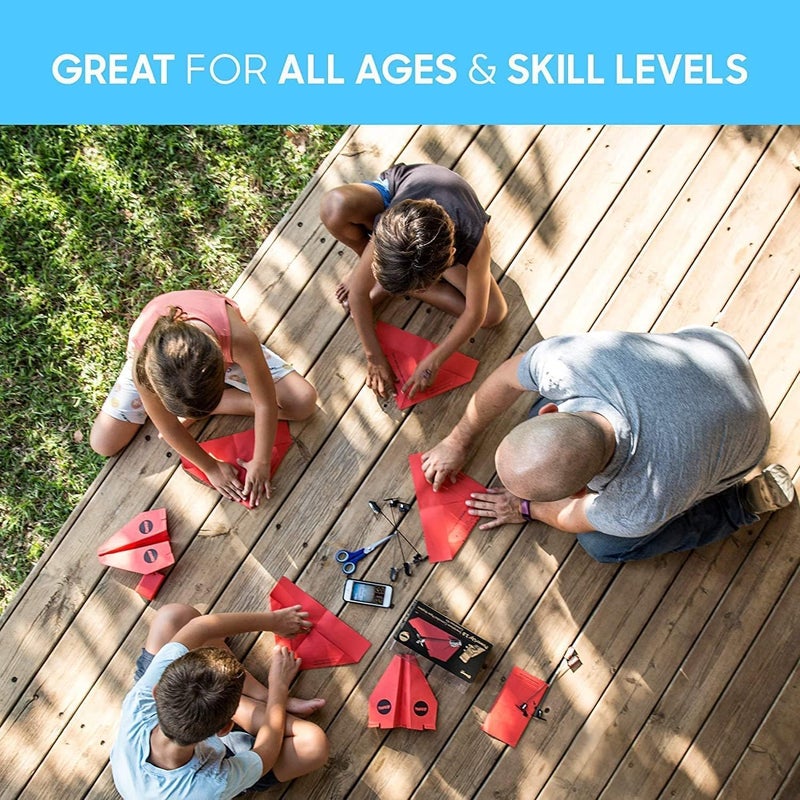 PowerUp 12 قالب طائرات ورقية لـ POWERUP 2.0 و 4.0. قوالب طائرات ورقية ملونة وحامل عرض للطائرة. POWERUP 2.0 أو 4.0 غير متضمن. - Image 4