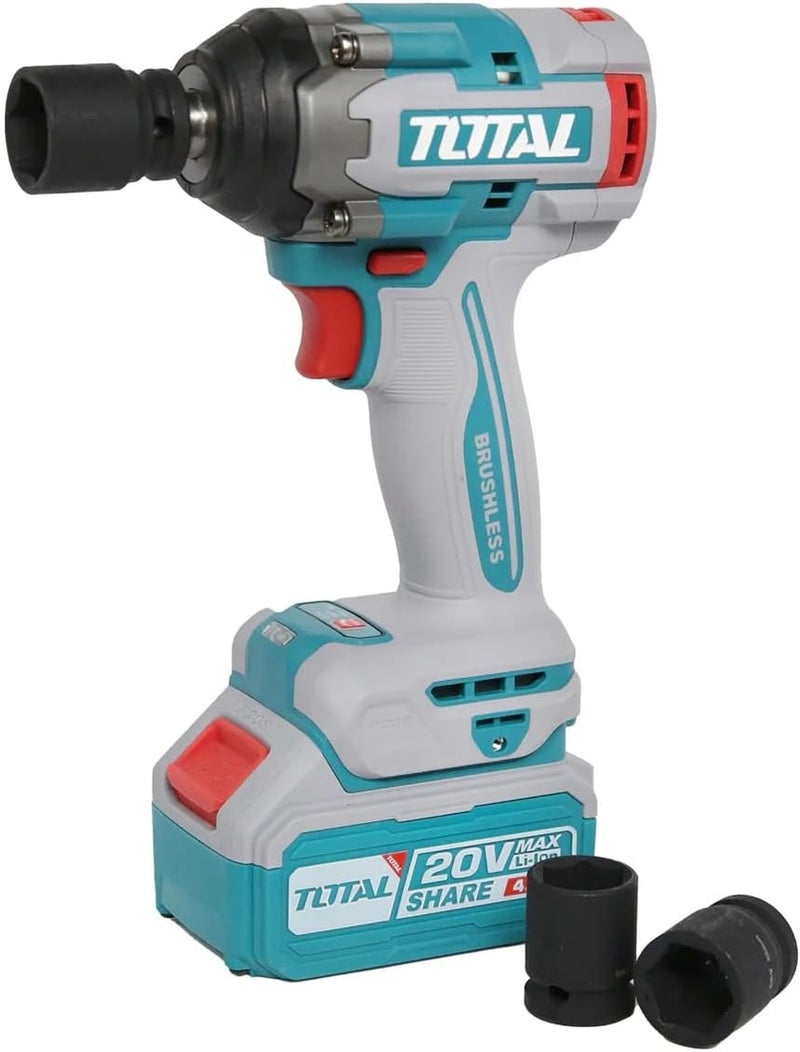 Total 1/2 Inch Impact Wrench with 2 Batteries - Image 3