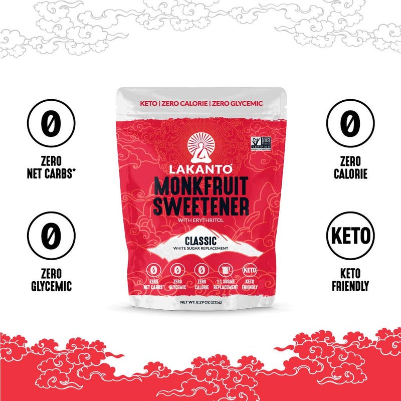 Lakanto Classic Monk Fruit Sweetener with Erythritol - White Sugar Substitute, Zero Calorie, Keto Diet Friendly, Zero Net Carbs, Baking, Extract, Sugar Replacement (Classic White - 8.29 oz) - Image 4