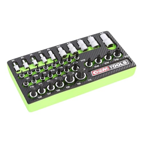OEMTOOLS 23991 35 Piece MultiDrive Star Socket Set Torx Socket Set with EVA Foam Tray Designed to Fit in Cabinets and Tool Boxes Easy Identification - Image 1