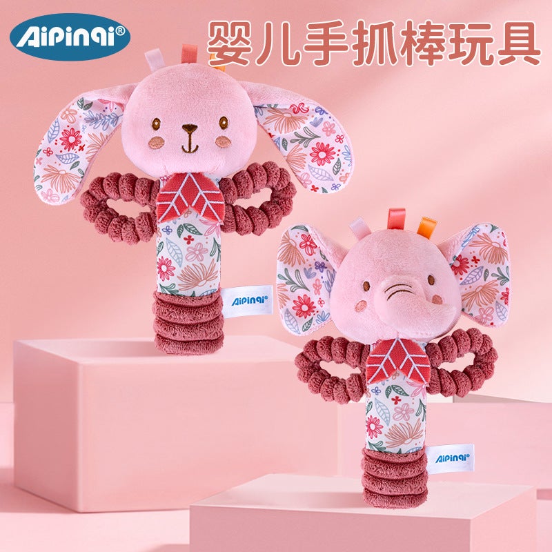 Aipinqi New Hand Rattle Stick Baby Soothing Plush Toy Colorful Grasping Stick Infant Toy 0-1 Year - Image 1